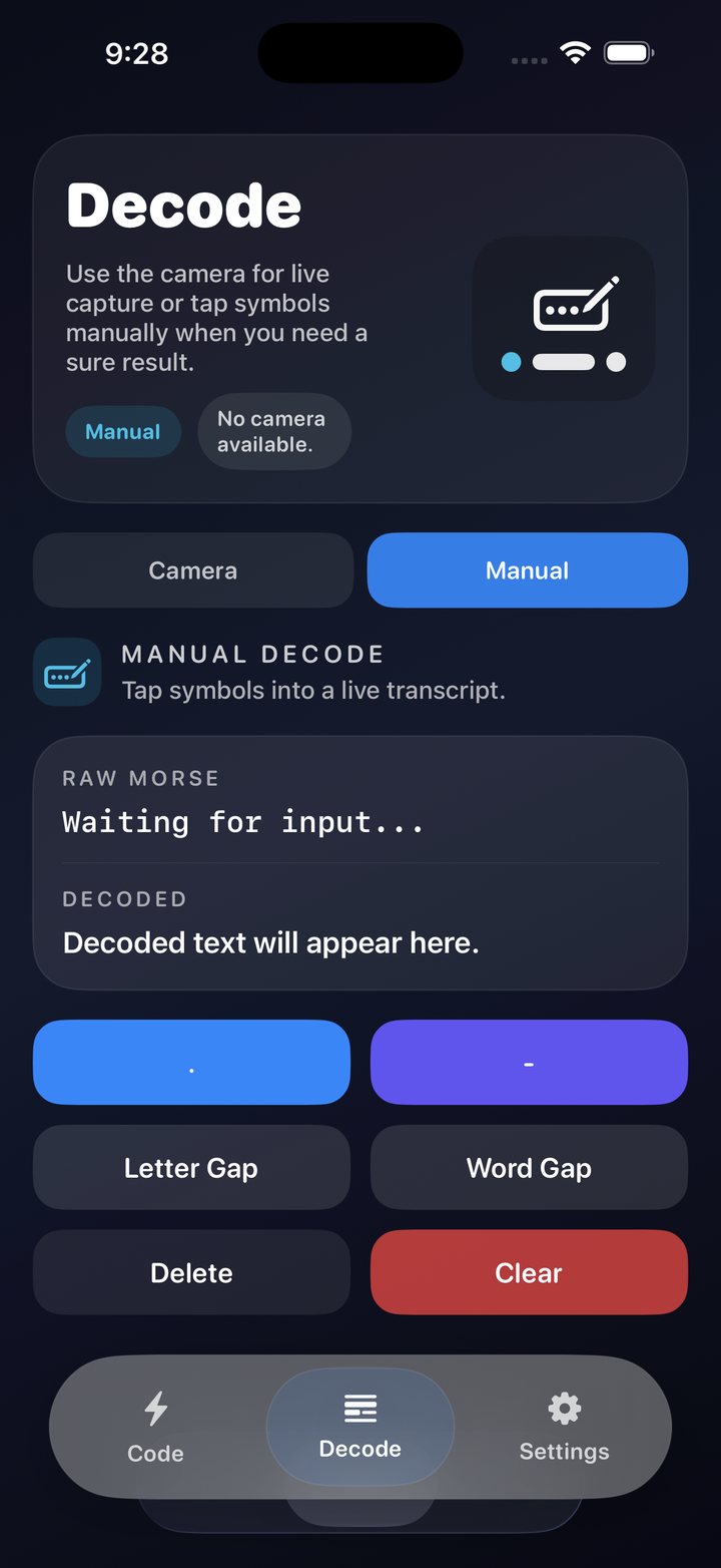 Morse iCoder screenshot 3