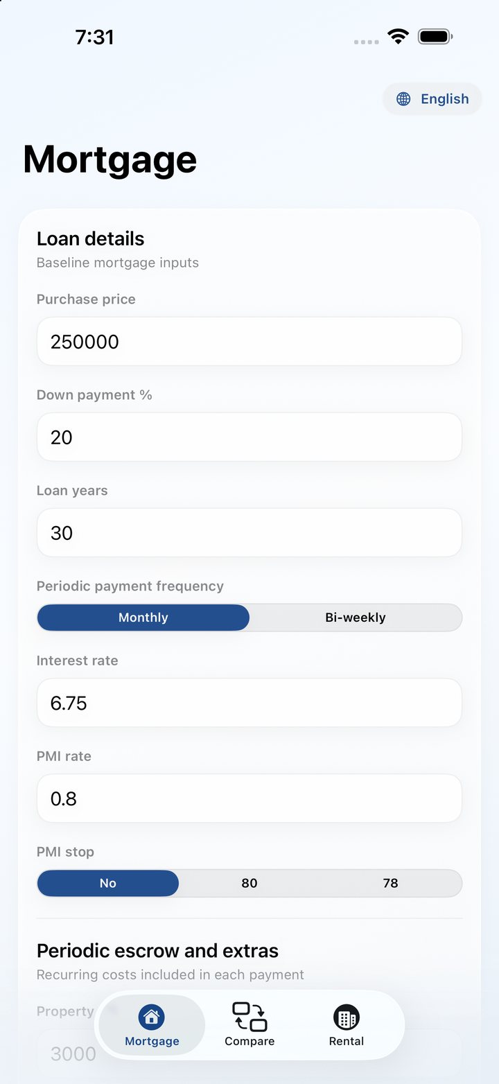 Mortgage iCalculator screenshot 1